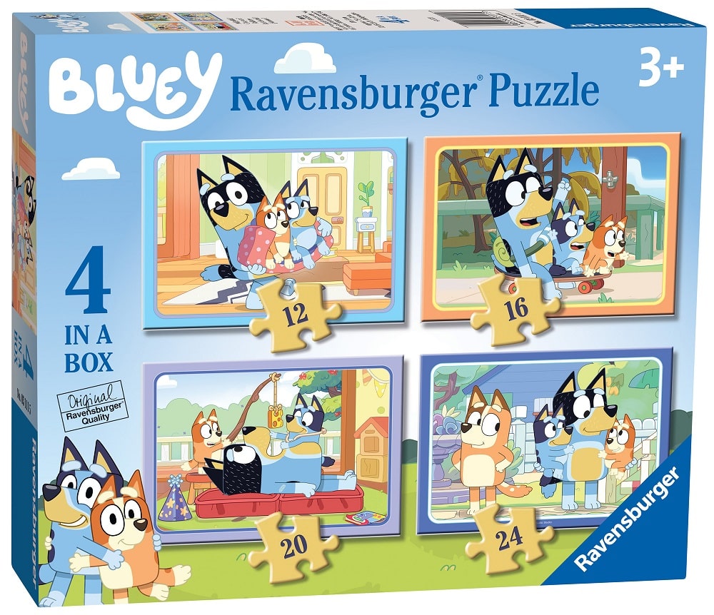 Ravensburger Bluey 4 in 1 Box Puzzle 