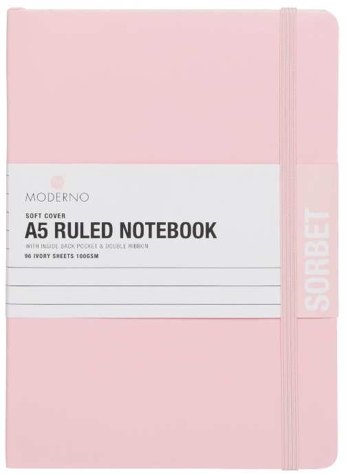 Moderno Sorbet A5 Ruled Notebook