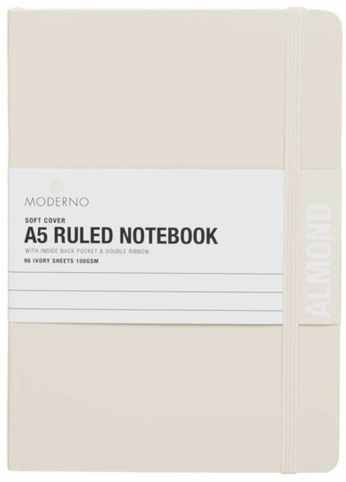 Moderno Almond A5 Ruled Notebook