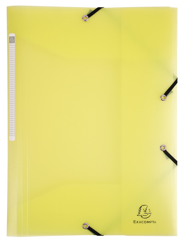 Exacompta Folder Elastic A4 Chrome Pastel Yellow