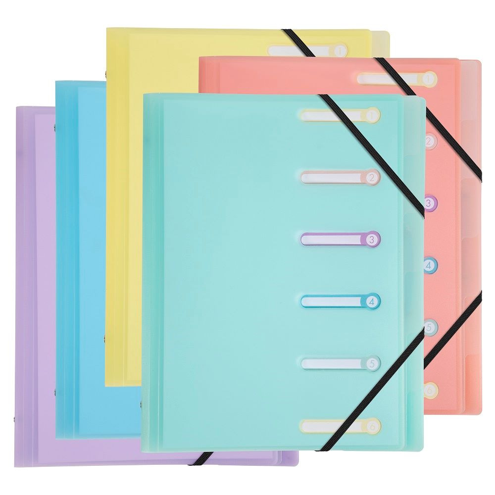 Exacompta File ChromaLine Multi Flap A4 Folder Assorted Colours Pack of 5 