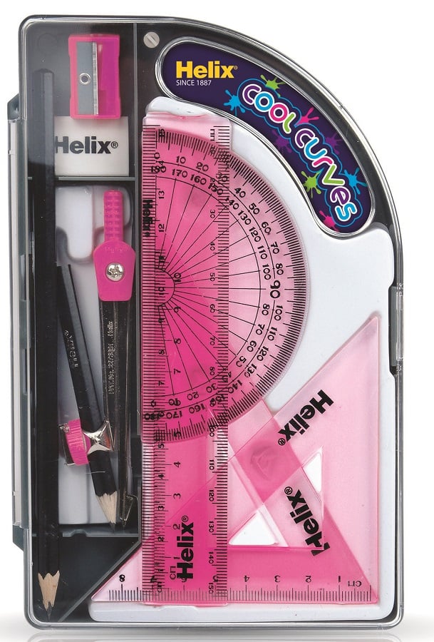 Helix Cool Curves Maths Set Assorted Colours