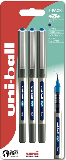 Uni-ball  Eye Fine Pen 157 Blister Pack Blue
